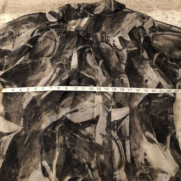 𝅺: : ROBERT RODRIGUEZ Sheer Short Sleeve Tunic or Dress Style Long Blouse : : - Picture 3 of 14